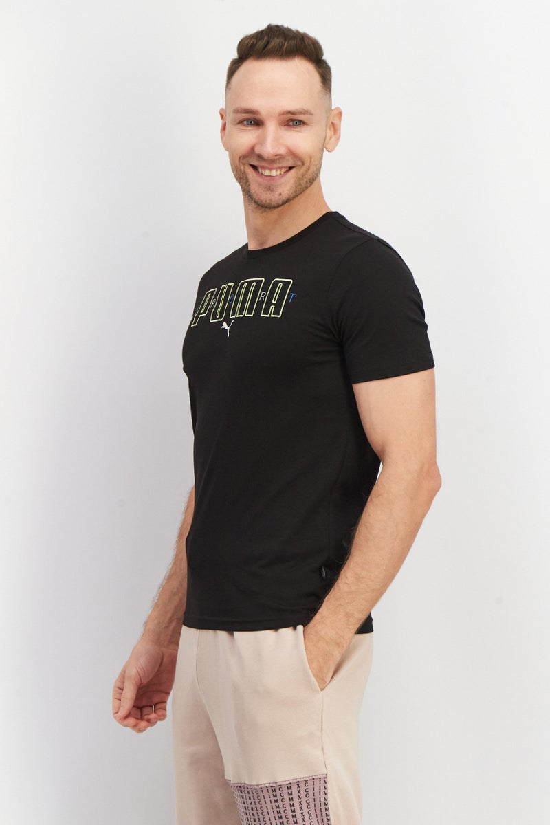 PUMA تي شيرت تدريب قصير الأكمام للرجال، رياضي، أسود - Image 4